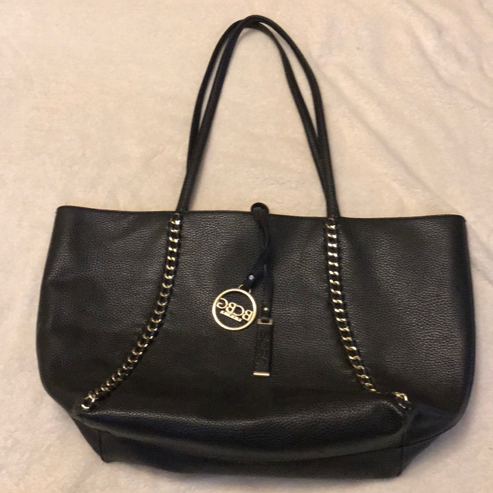 BCBG black and gold handbag